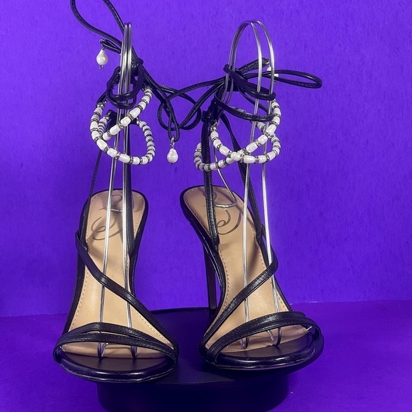 Sam Edelman Women's Black Leather Scarlette Strappy Sandal Shoe Size 6-NEW - Picture 2 of 8